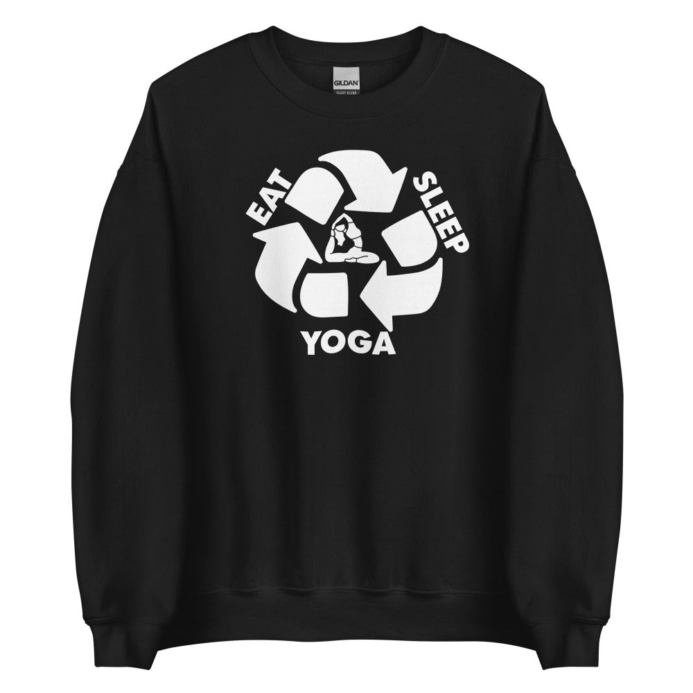 Eat Sleep Yoga Sweatshirt - White Color